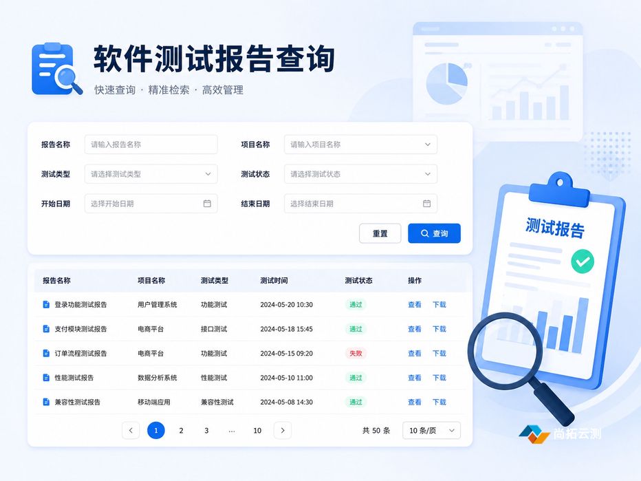 软件测试报告查询